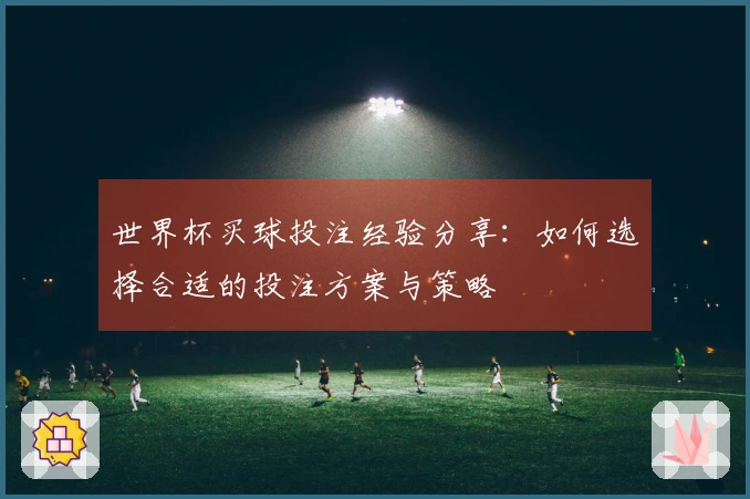 世界杯买球投注经验分享：如何选择合适的投注方案与策略